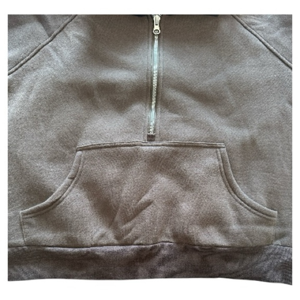 XIEEREDUO | Sweatshirts Half Zip Cropped Pullover Brown Hoodie | Size Large NWOT - Picture 10 of 11